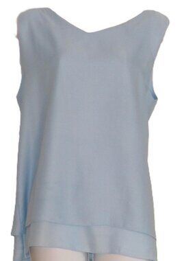 Lightweight top blouse light blue two layers size XXL runs smaller